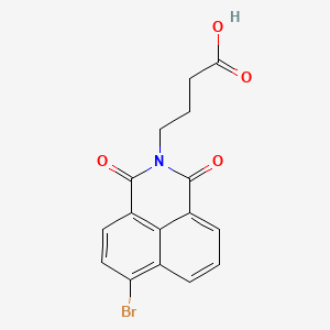 molecular formula C16H12BrNO4 B4057904 4-(6-溴-1,3-二氧代-1H-苯并[de]异喹啉-2(3H)-基)丁酸 