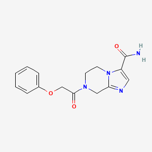 molecular formula C15H16N4O3 B4057927 7-(苯氧基乙酰基)-5,6,7,8-四氢咪唑并[1,2-a]哒嗪-3-甲酰胺 