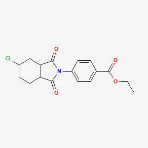 molecular formula C17H16ClNO4 B4057935 4-(5-氯-1,3-二氧代-1,3,3a,4,7,7a-六氢-2H-异吲哚-2-基)苯甲酸乙酯 