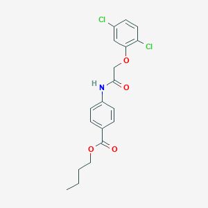 molecular formula C19H19Cl2NO4 B405796 4-[2-(2,5-Dichloro-phenoxy)-acetylamino]-benzoic acid butyl ester 