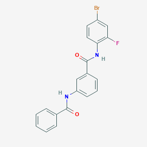 molecular formula C20H14BrFN2O2 B4057964 3-(benzoylamino)-N-(4-bromo-2-fluorophenyl)benzamide 