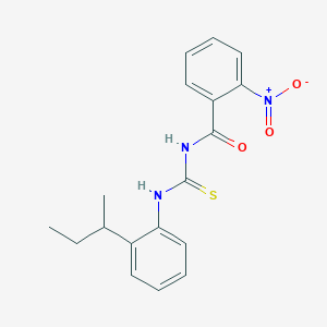 molecular formula C18H19N3O3S B4057976 N-{[(2-叔丁基苯基)氨基]碳硫代基}-2-硝基苯甲酰胺 