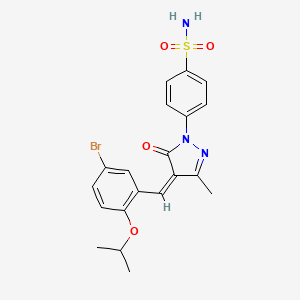 4-[4-(5-bromo-2-isopropoxybenzylidene)-3-methyl-5-oxo-4,5-dihydro-1H-pyrazol-1-yl]benzenesulfonamide