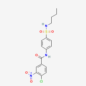 molecular formula C17H18ClN3O5S B4057985 N-{4-[(butylamino)sulfonyl]phenyl}-4-chloro-3-nitrobenzamide 