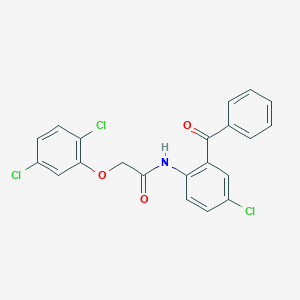 molecular formula C21H14Cl3NO3 B405800 N-(2-benzoyl-4-chlorophenyl)-2-(2,5-dichlorophenoxy)acetamide 