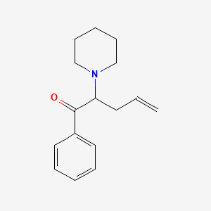 molecular formula C16H21NO B4058004 1-phenyl-2-(1-piperidinyl)-4-penten-1-one 