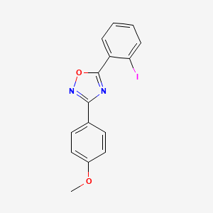 molecular formula C15H11IN2O2 B4058012 5-(2-iodophenyl)-3-(4-methoxyphenyl)-1,2,4-oxadiazole 