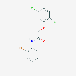 molecular formula C15H12BrCl2NO2 B405802 N-(2-Bromo-4-methyl-phenyl)-2-(2,5-dichloro-phenoxy)-acetamide 