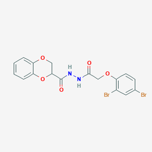 N'-[2-(2,4-dibromophenoxy)acetyl]-2,3-dihydro-1,4-benzodioxine-2-carbohydrazide