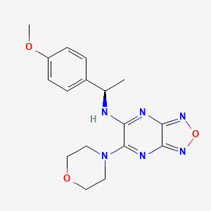 molecular formula C17H20N6O3 B4058035 N-[(1R)-1-(4-甲氧基苯基)乙基]-6-(4-吗啉基)[1,2,5]恶二唑并[3,4-b]吡嗪-5-胺 