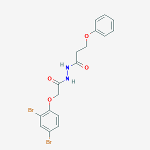 molecular formula C17H16Br2N2O4 B405806 2-(2,4-dibromophenoxy)-N'-(3-phenoxypropanoyl)acetohydrazide 