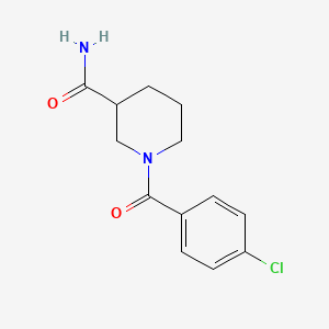 molecular formula C13H15ClN2O2 B4058085 1-(4-氯苯甲酰)-3-哌啶甲酰胺 