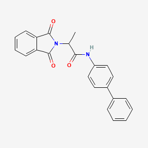 molecular formula C23H18N2O3 B4058097 N-4-biphenylyl-2-(1,3-dioxo-1,3-dihydro-2H-isoindol-2-yl)propanamide 