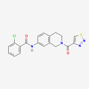 2-chloro-N-[2-(1,2,3-thiadiazol-4-ylcarbonyl)-1,2,3,4-tetrahydro-7-isoquinolinyl]benzamide