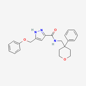 molecular formula C23H25N3O3 B4058121 5-(phenoxymethyl)-N-[(4-phenyltetrahydro-2H-pyran-4-yl)methyl]-1H-pyrazole-3-carboxamide 