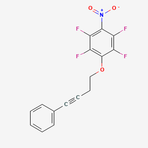 1,2,4,5-tetrafluoro-3-nitro-6-[(4-phenyl-3-butyn-1-yl)oxy]benzene