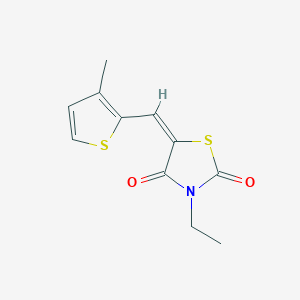 molecular formula C11H11NO2S2 B4058158 3-ethyl-5-[(3-methyl-2-thienyl)methylene]-1,3-thiazolidine-2,4-dione 