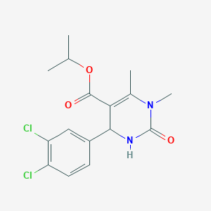 molecular formula C16H18Cl2N2O3 B405816 Isopropyl 4-(3,4-dichlorophenyl)-1,6-dimethyl-2-oxo-1,2,3,4-tetrahydropyrimidine-5-carboxylate 