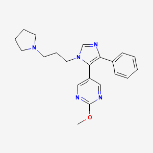 molecular formula C21H25N5O B4058201 2-甲氧基-5-[4-苯基-1-(3-吡咯烷-1-基丙基)-1H-咪唑-5-基]嘧啶 