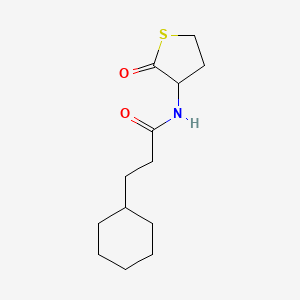 molecular formula C13H21NO2S B4058209 3-cyclohexyl-N-(2-oxotetrahydro-3-thienyl)propanamide 