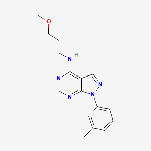 molecular formula C16H19N5O B4058212 N-(3-甲氧基丙基)-1-(3-甲苯基)-1H-吡唑并[3,4-d]嘧啶-4-胺 