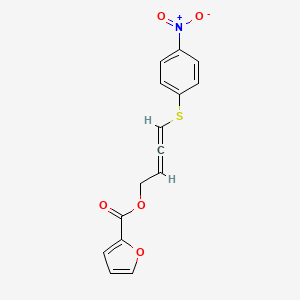 molecular formula C15H11NO5S B4058224 4-[(4-nitrophenyl)thio]-2,3-butadien-1-yl 2-furoate 