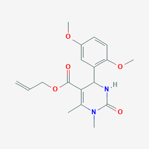 molecular formula C18H22N2O5 B405823 Allyl 4-(2,5-dimethoxyphenyl)-1,6-dimethyl-2-oxo-1,2,3,4-tetrahydropyrimidine-5-carboxylate 