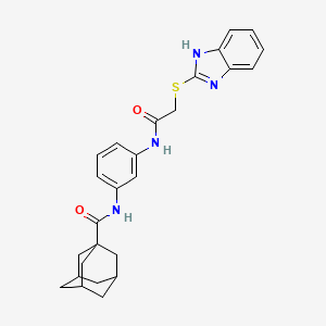 N-(3-{[2-(1H-benzimidazol-2-ylthio)acetyl]amino}phenyl)-1-adamantanecarboxamide