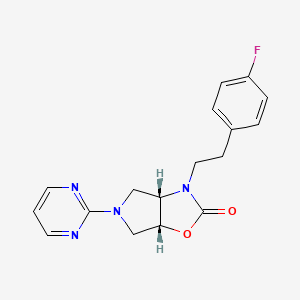 molecular formula C17H17FN4O2 B4058240 (3aS*,6aR*)-3-[2-(4-fluorophenyl)ethyl]-5-(2-pyrimidinyl)hexahydro-2H-pyrrolo[3,4-d][1,3]oxazol-2-one 