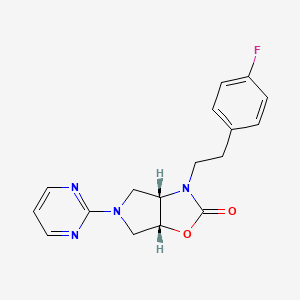 molecular formula C17H17FN4O2 B4058240 (3aS*,6aR*)-3-[2-(4-氟苯基)乙基]-5-(2-嘧啶基)六氢-2H-吡咯并[3,4-d][1,3]恶唑-2-酮 