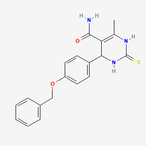 molecular formula C19H19N3O2S B4058251 4-[4-(benzyloxy)phenyl]-6-methyl-2-thioxo-1,2,3,4-tetrahydro-5-pyrimidinecarboxamide 