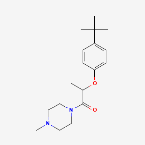 molecular formula C18H28N2O2 B4058256 1-[2-(4-叔丁基苯氧基)丙酰基]-4-甲基哌嗪 