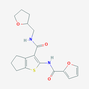 N-(3-{[(tetrahydro-2-furanylmethyl)amino]carbonyl}-5,6-dihydro-4H-cyclopenta[b]thien-2-yl)-2-furamide