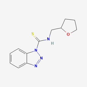 molecular formula C12H14N4OS B4058271 N-(tetrahydro-2-furanylmethyl)-1H-1,2,3-benzotriazole-1-carbothioamide 