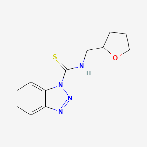 molecular formula C12H14N4OS B4058271 N-(四氢-2-呋喃基甲基)-1H-1,2,3-苯并三唑-1-甲硫酰胺 