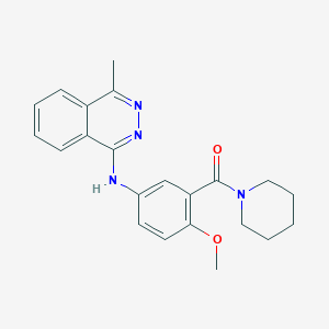 molecular formula C22H24N4O2 B4058275 N-[4-甲氧基-3-(1-哌啶基羰基)苯基]-4-甲基-1-酞嗪胺 