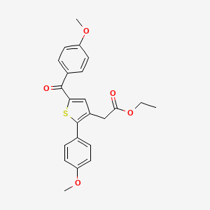 molecular formula C23H22O5S B4058282 ethyl [5-(4-methoxybenzoyl)-2-(4-methoxyphenyl)-3-thienyl]acetate 
