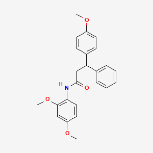 molecular formula C24H25NO4 B4058291 N-(2,4-dimethoxyphenyl)-3-(4-methoxyphenyl)-3-phenylpropanamide 