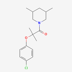 molecular formula C17H24ClNO2 B4058298 1-[2-(4-chlorophenoxy)-2-methylpropanoyl]-3,5-dimethylpiperidine 