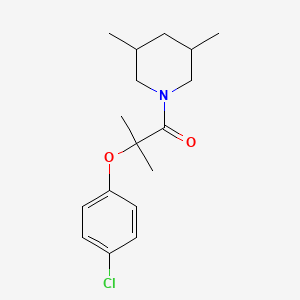 molecular formula C17H24ClNO2 B4058298 1-[2-(4-氯苯氧基)-2-甲基丙酰基]-3,5-二甲基哌啶 