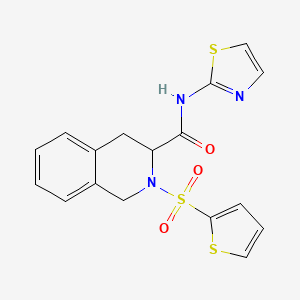 molecular formula C17H15N3O3S3 B4058328 N-1,3-thiazol-2-yl-2-(2-thienylsulfonyl)-1,2,3,4-tetrahydro-3-isoquinolinecarboxamide 