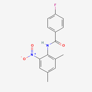 molecular formula C15H13FN2O3 B4058366 N-(2,4-二甲基-6-硝基苯基)-4-氟苯甲酰胺 