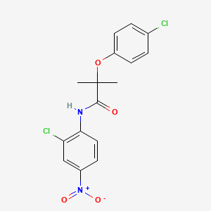 molecular formula C16H14Cl2N2O4 B4058377 N-(2-氯-4-硝基苯基)-2-(4-氯苯氧基)-2-甲基丙酰胺 