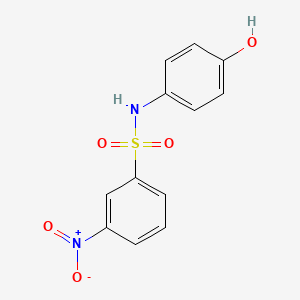 molecular formula C12H10N2O5S B4058396 N-(4-hydroxyphenyl)-3-nitrobenzenesulfonamide 