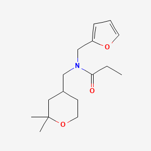 N-[(2,2-dimethyltetrahydro-2H-pyran-4-yl)methyl]-N-(2-furylmethyl)propanamide