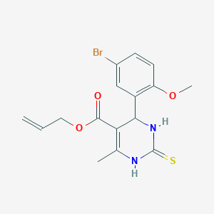 allyl 4-(5-bromo-2-methoxyphenyl)-6-methyl-2-thioxo-1,2,3,4-tetrahydro-5-pyrimidinecarboxylate