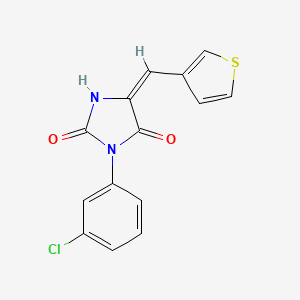 molecular formula C14H9ClN2O2S B4058416 3-(3-chlorophenyl)-5-(3-thienylmethylene)-2,4-imidazolidinedione 