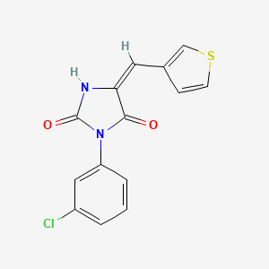 molecular formula C14H9ClN2O2S B4058416 3-(3-氯苯基)-5-(3-噻吩亚甲基)-2,4-咪唑烷二酮 