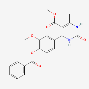 molecular formula C21H20N2O6 B4058423 methyl 4-[4-(benzoyloxy)-3-methoxyphenyl]-6-methyl-2-oxo-1,2,3,4-tetrahydro-5-pyrimidinecarboxylate 