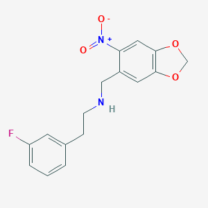 2-(3-fluorophenyl)-N-[(6-nitro-1,3-benzodioxol-5-yl)methyl]ethanamine